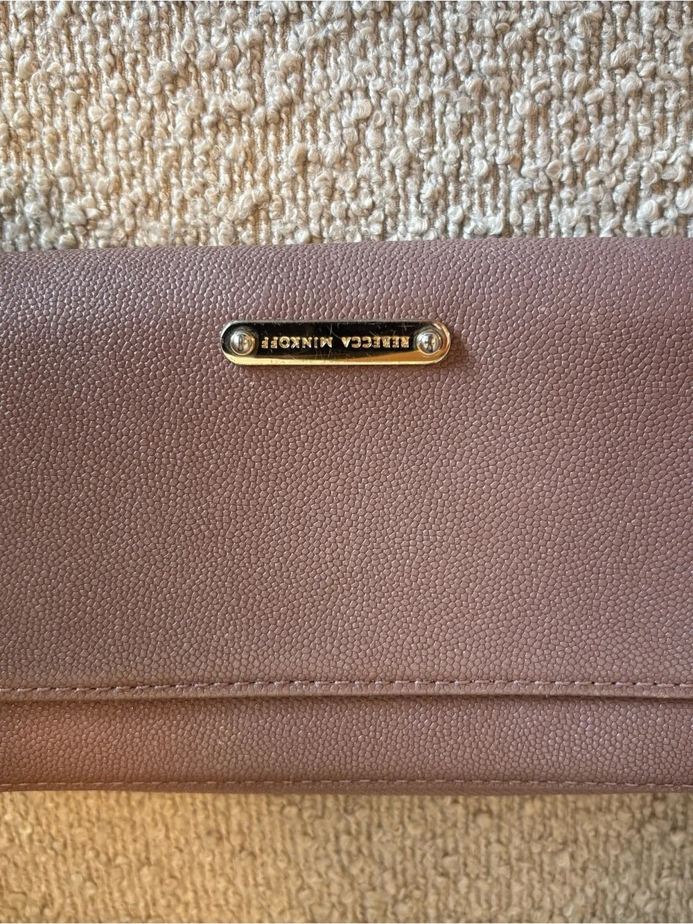 Rebecca Minkoff Women's Leather Zip Wallet - Mauve Brown